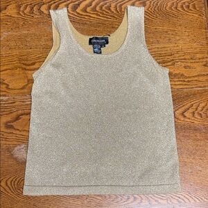 Sadimara Gold Glitter Tank Top